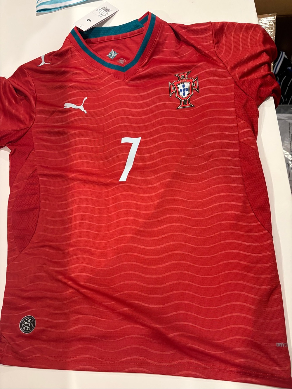 Portugal Red Puma Soccer Jersey World Cup Ronaldo 2XL #7 slim fit home